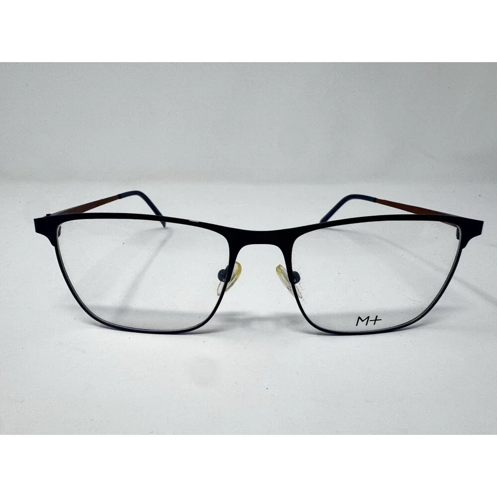 M+ 1037 Navy Orange Eyeglass Frames New Old Stock 55-17-143